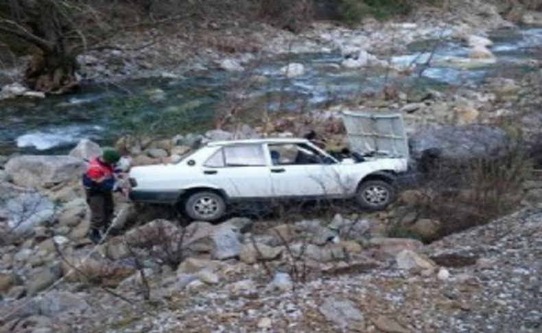 Domuza çarpmamak için dere yatağına uçtu: 1 ölü, 1 yaralı