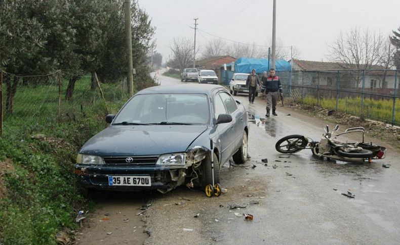 Kazada yaralanan motosikletli yaşama tutunamadı