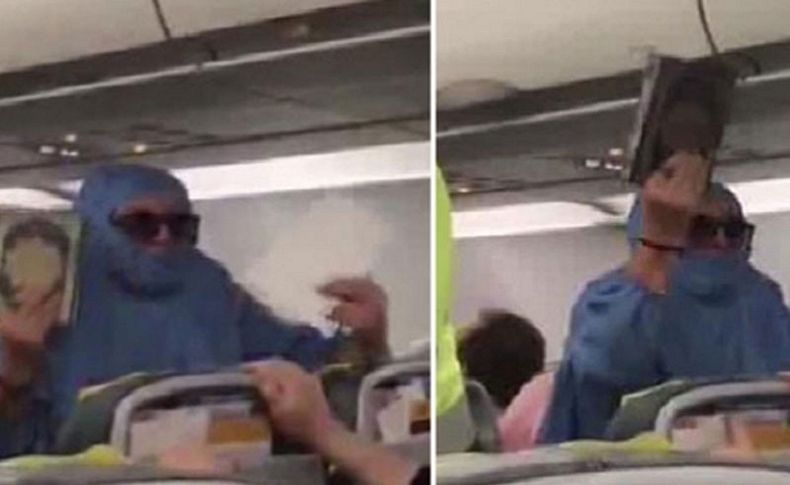 Kıbrıs uçağında FETÖ'cü kadın paniği!
