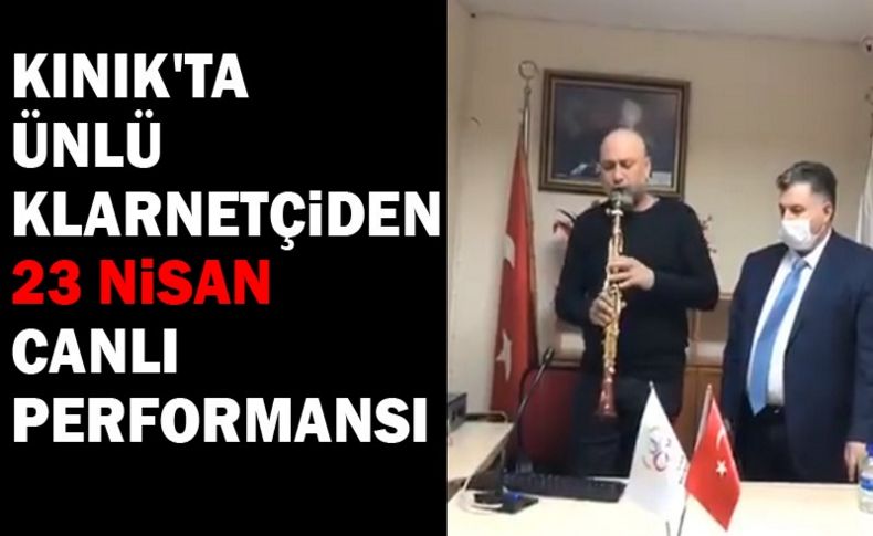 Kınık'ta Hüsnü Şenlendirici'den 23 Nisan canlı performansı