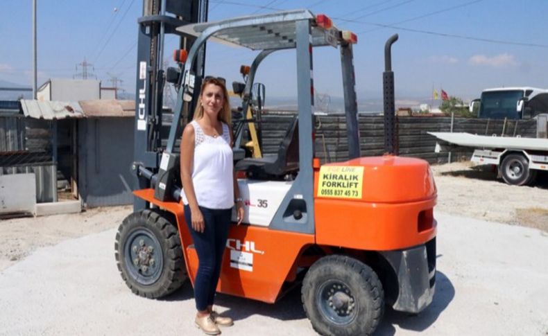 Kiraladıkları forklifti çaldılar