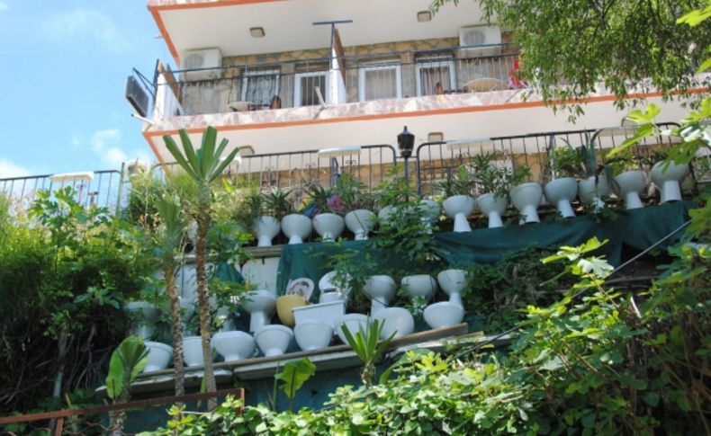 Klozetten saksılar ilgi çekiyor