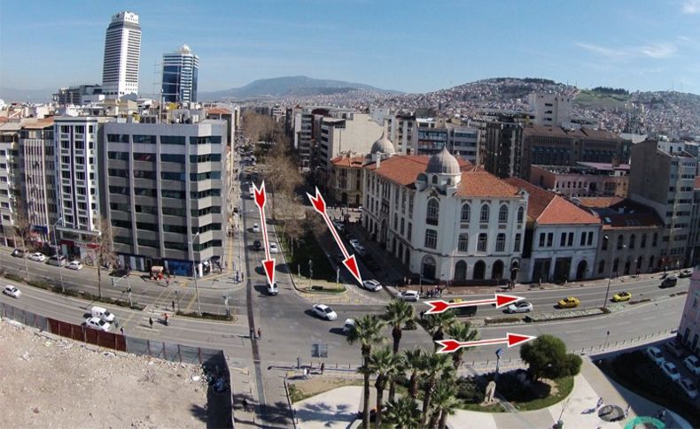 Konak-Alsancak arasında yeni trafik düzeni