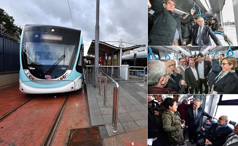 Konak Tramvayı yolculu seferlere başladı