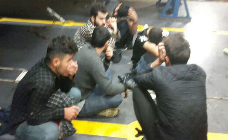 Konteynerde havasız kalan kaçaklar son anda kurtarıldı