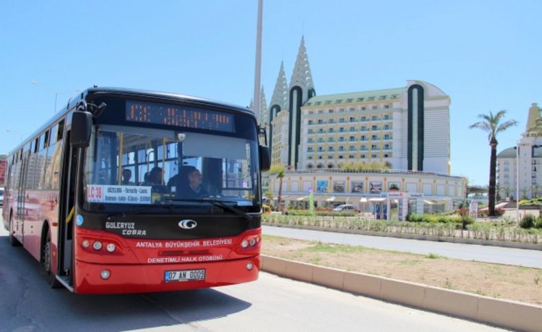 Kundu oteller bölgesinden Antalya merkeze otobüs