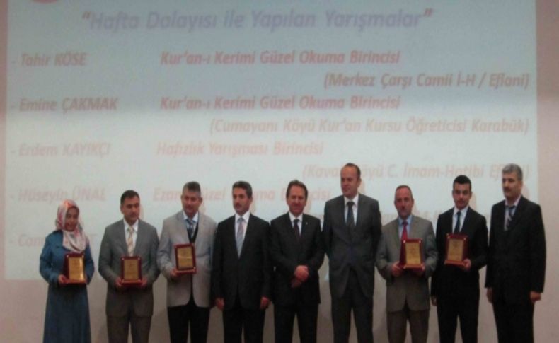 Kur'an-ı güzel okuyanlar ödüllendirildi
