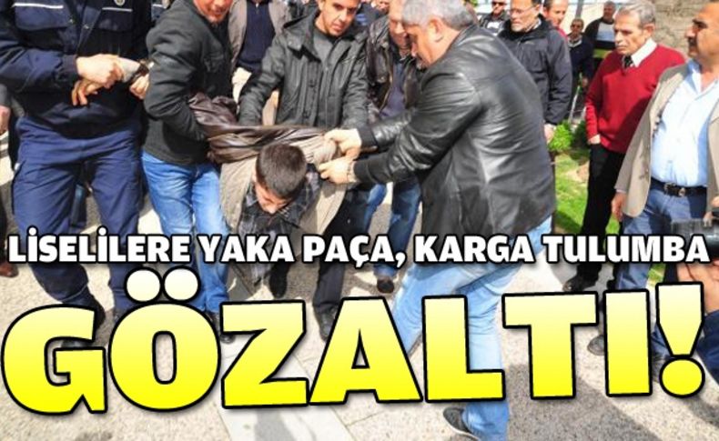 Liselilerin zincirli eyleminde yaka paça gözaltı
