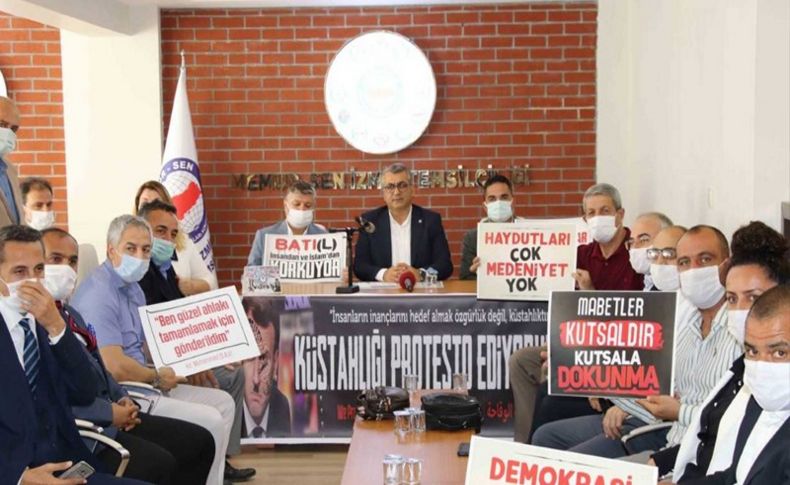 Macron İzmir'de protesto edildi