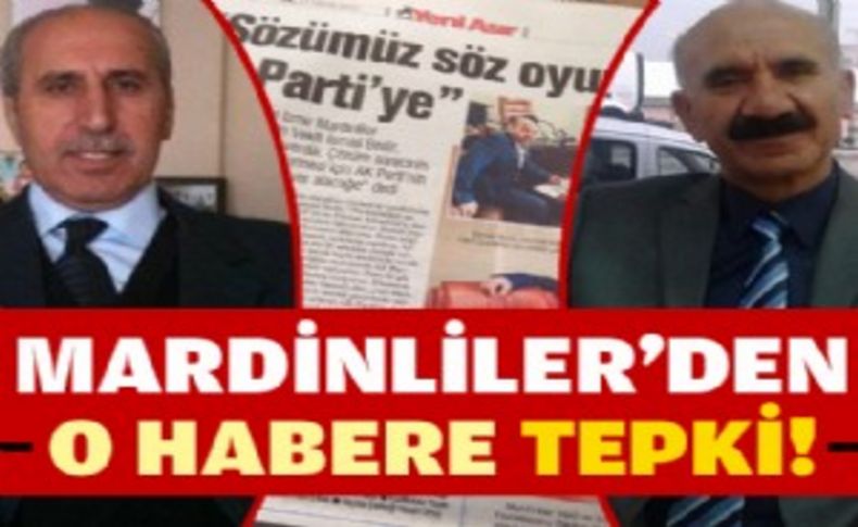 Mardinliler'den o habere tepki!