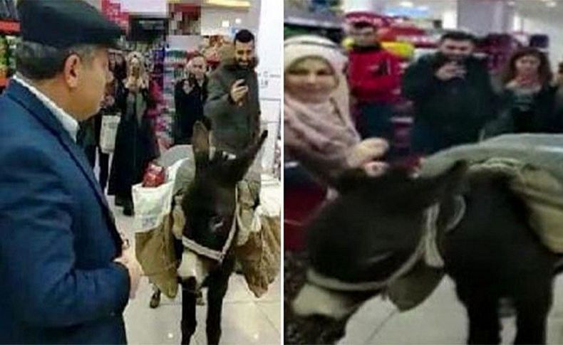 Markette eşekli protestoya ceza yağdı