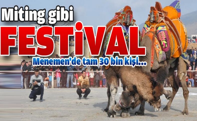 Menemen’de Festival tadında Deve güreşi