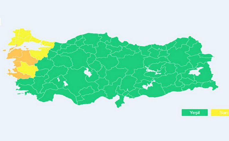 Meteoroloji renk kodlarıyla uyarı yaptı