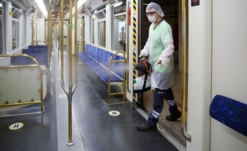 Metro ve tramvayda günde 491 kez dezenfeksiyon