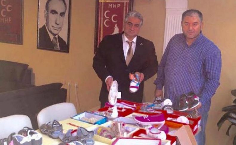 MHP'lilerden çocuklara ayakkabı yardımı