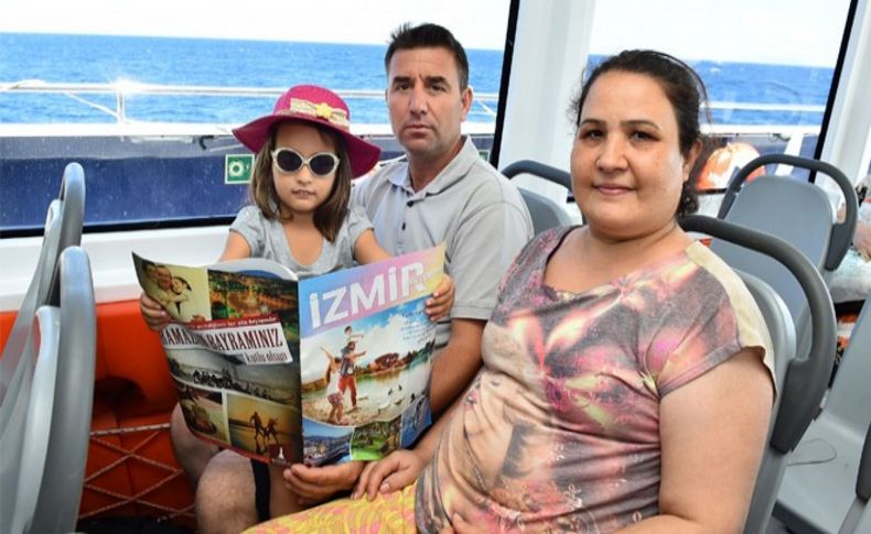 Foça'dan sonra Mordoğan'a vapurla keyifli yolculuk başladı