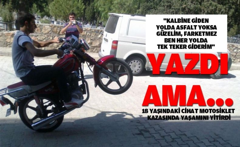 Motosikletli genç kazada öldü