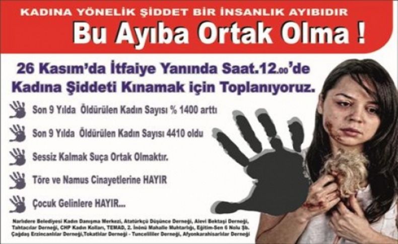 Narlıdere kadınları şiddete hayır diyecek