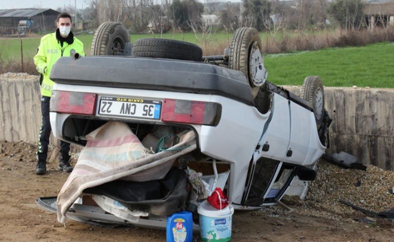 Ödemiş'de trafik kazası: 1 yaralı