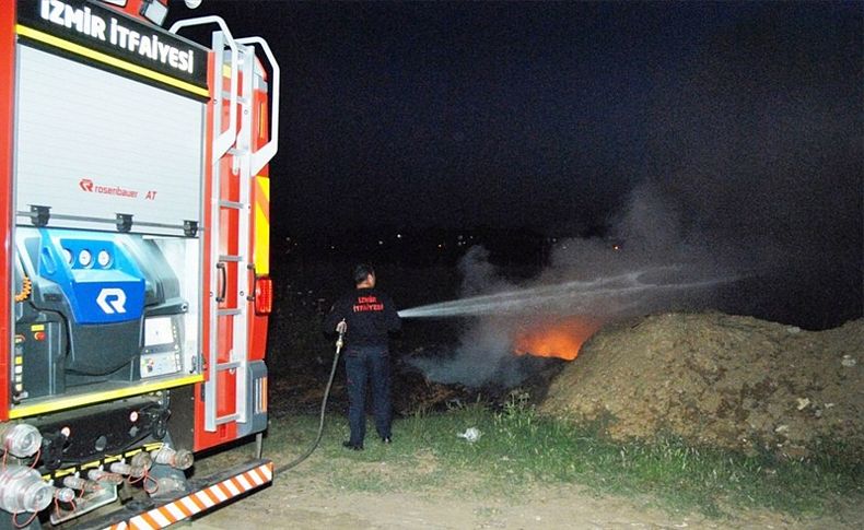 Ödemiş'te çöplük yangını