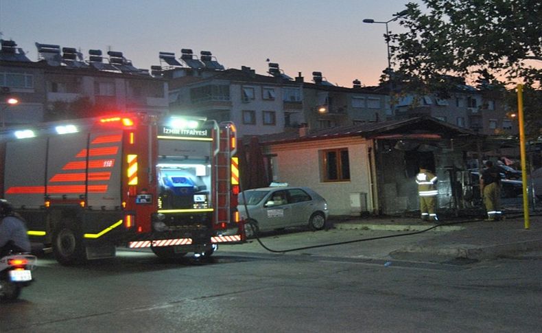 Ödemiş'te kafeteryada korkutan yangın