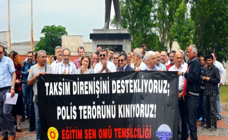 OMÜ öğretim görevlilerinden protesto