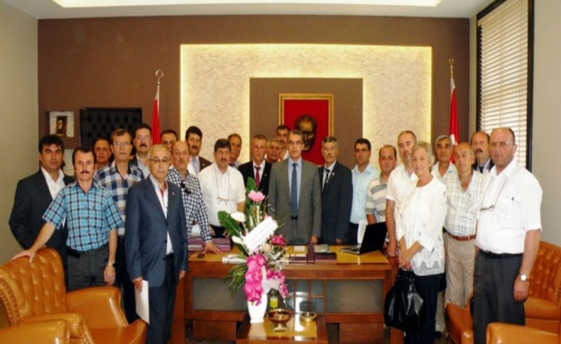 Osmangazi muhtarları, kaymakam Türker’i ziyaret etti