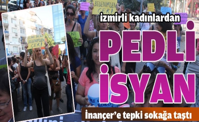 Pedli 'hamile kadın' eylemi