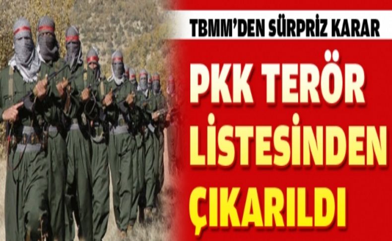 PKK terör listesinden çıkarıldı