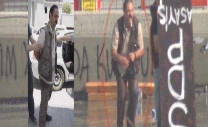 Polis olarak yansıtılan SDP üyesinin saldırısı kamerada
