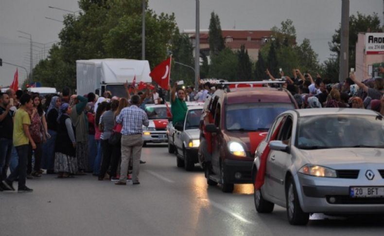 Şehidin cenazesi Denizli'de