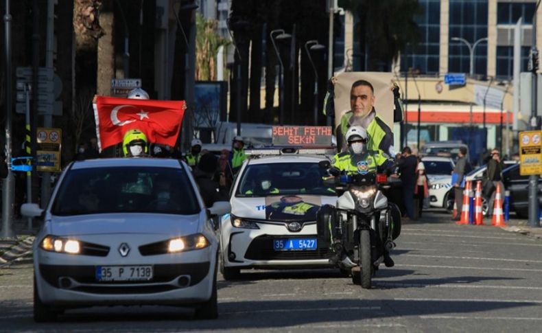 Şehit Sekin için İzmir'de saygı turu