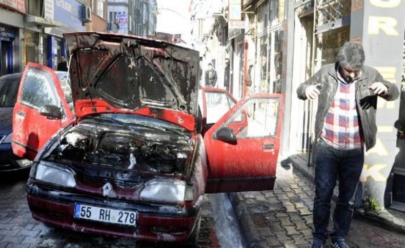 Seyir Halindeki Otomobilde Yangin Çikti