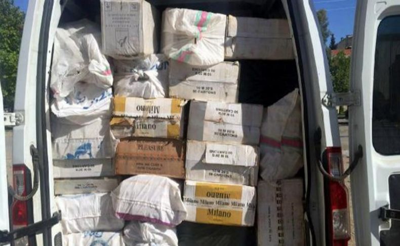 İzmir'de kaçak sigara operasyonu