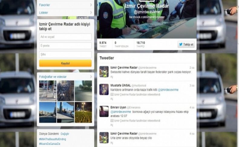 Sürücüler hız radarlarının yerini tweetle bildiriyor