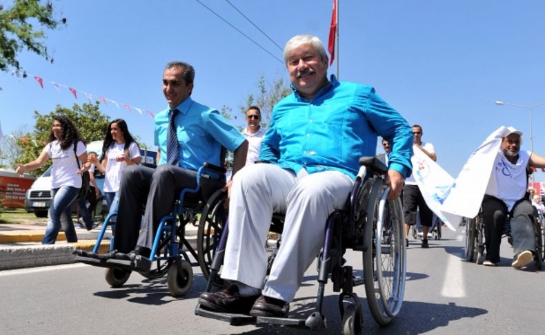 Survivor Hasan, tekerlekli sandalye yarışına katıldı