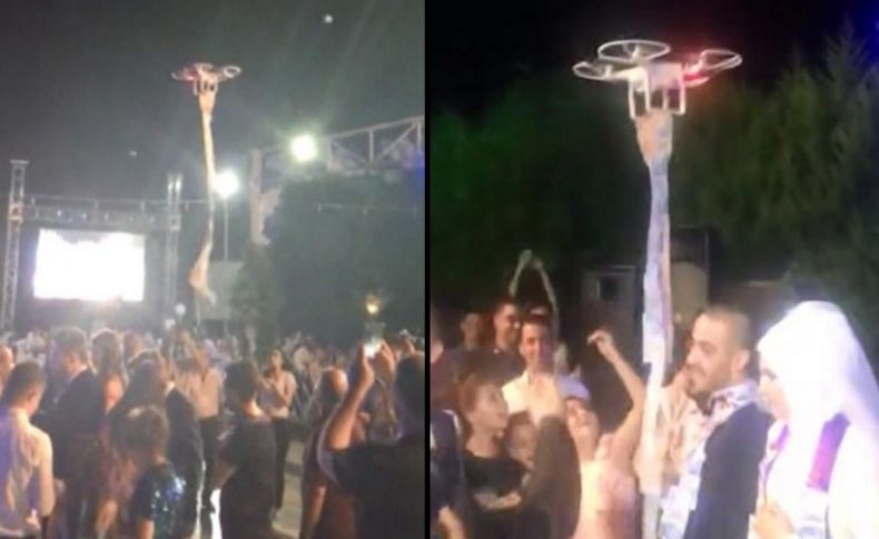 Takısını drone ile gönderdi