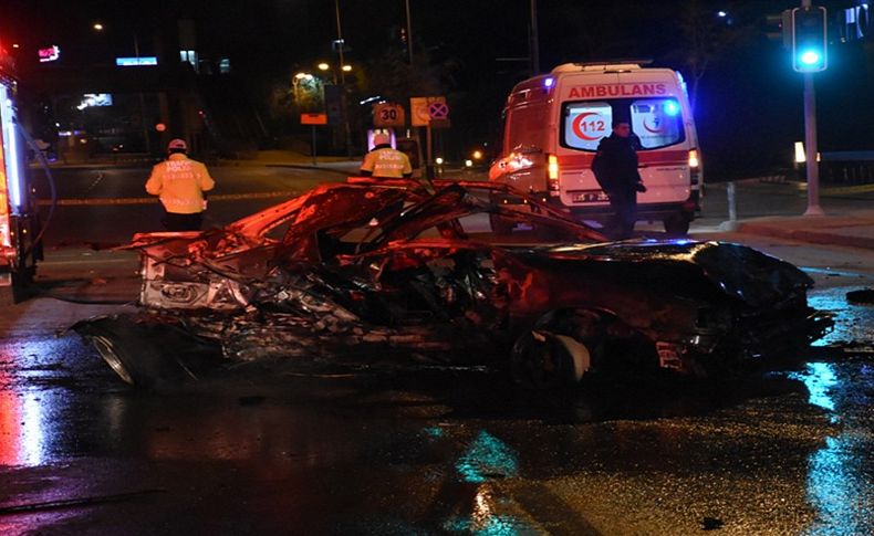 Takla atan otomobil alev aldı: 2 ölü, 1 ağır yaralı