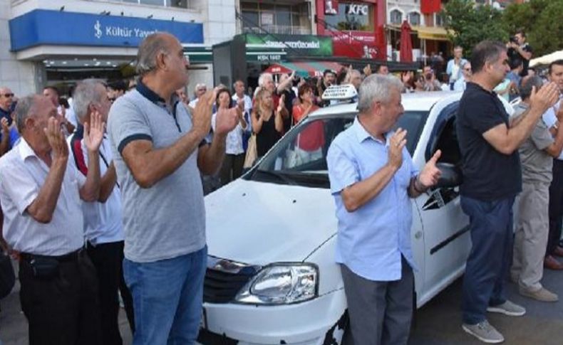 Taksi dolmuşçulardan güzergah eylemi