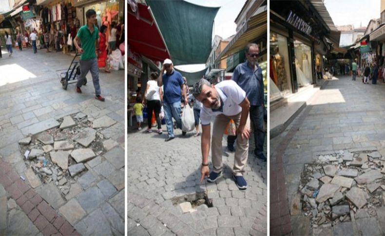 Tarihi Çarşı'nın ayıplı taşları