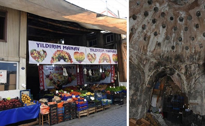 Tarihi hamam manav oldu