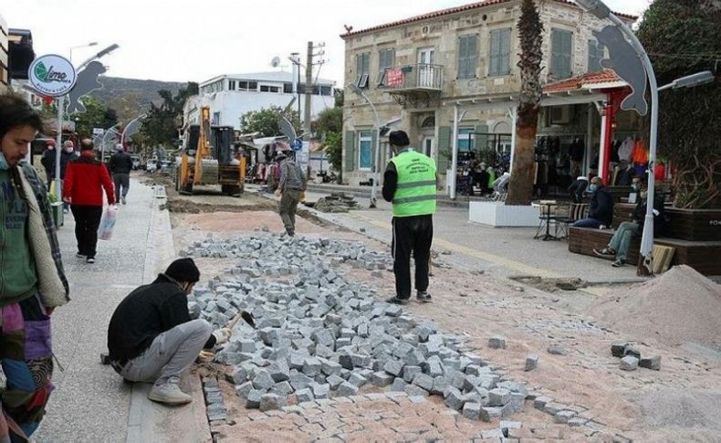 Tarihi yolda yürütülen çalışmaya durdurma kararı