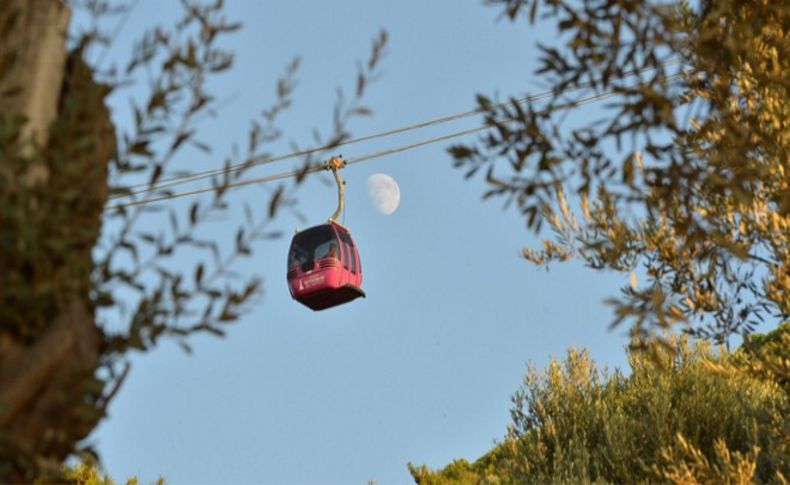 Teleferik keyfi kaldığı yerden