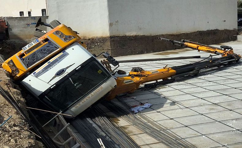 Temel kazısında feci kaza: 1 yaralı