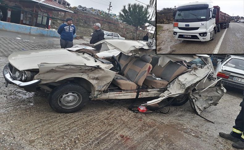 TIR ile otomobil çarpıştı: 1 ölü, 6 yaralı