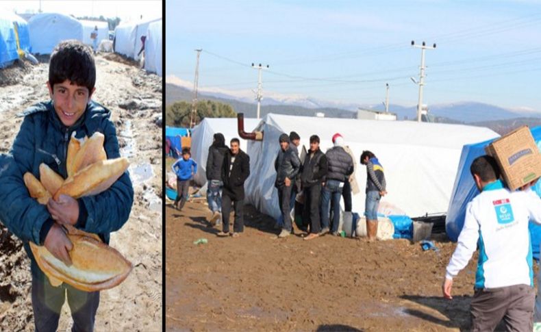 Torbalı'daki Halepliler'e yardım