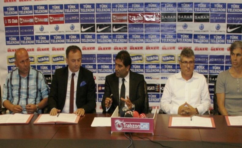 Trabzonspor'da, yeni teknik kadro ile sözleşme imzalandı