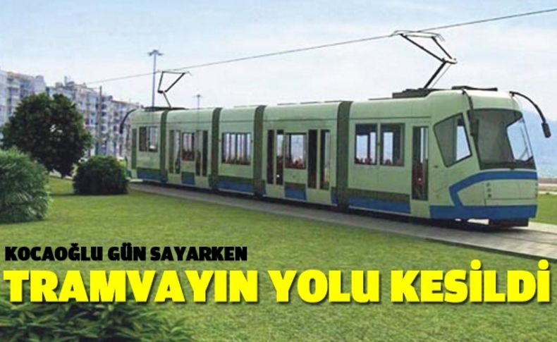 Tramvayın yolu kesildi