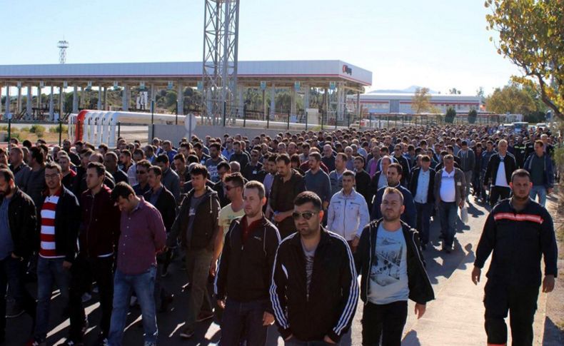 TÜPRAŞ'ta protesto eylemi