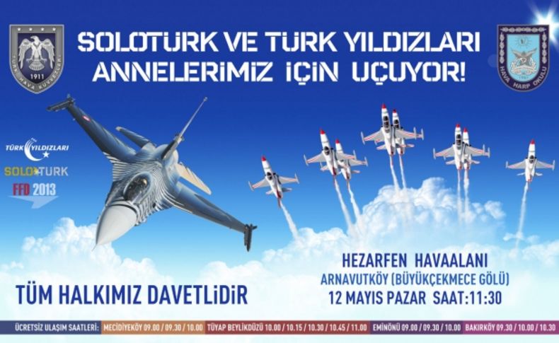 Türk Yıldızları anneler için gösteri yapacak